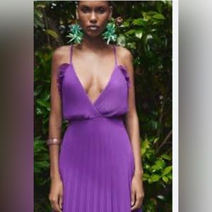 Zara Pleated Ruffled Dress